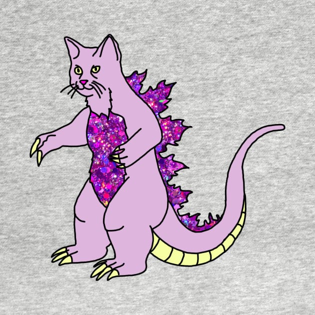 Godzilla cat kitty monster hipster japan design by bigkidult